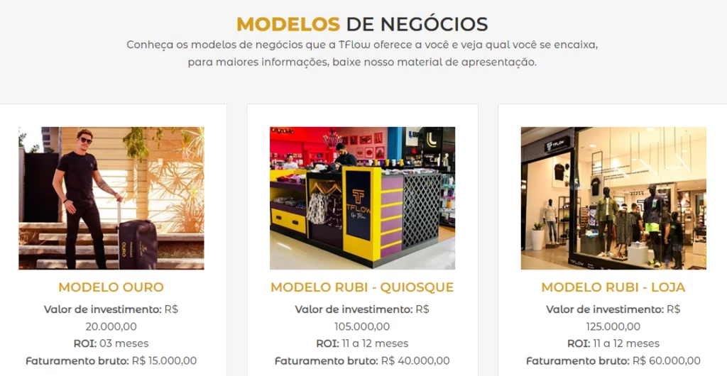 Modelos de negócios Franquia TFlow