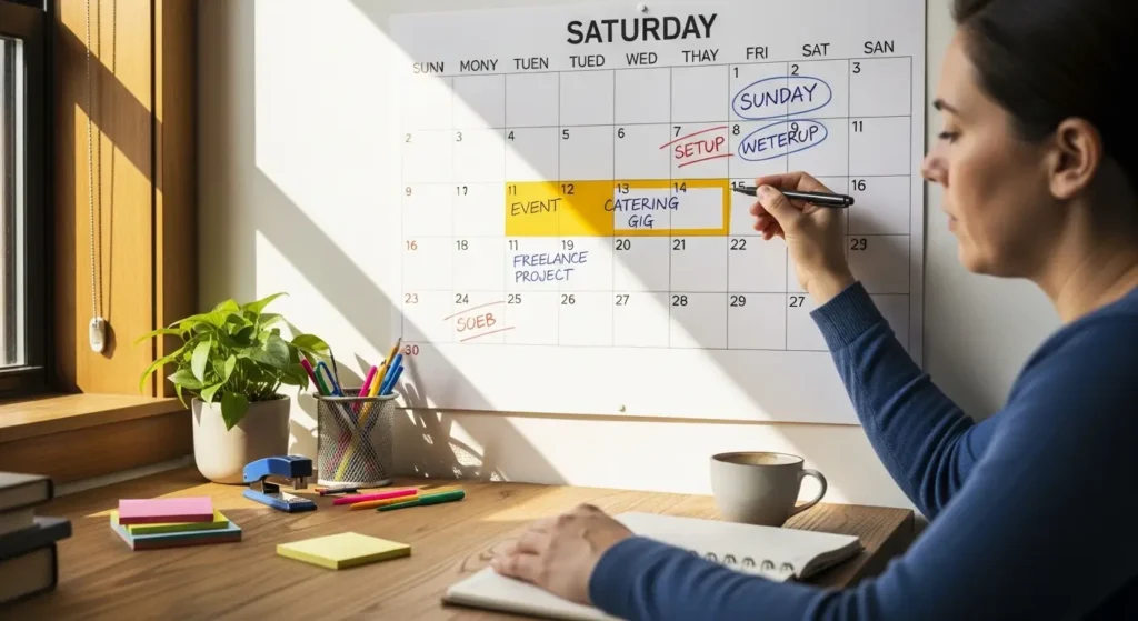 Planejamento de bicos para ganhar dinheiro no fim de semana