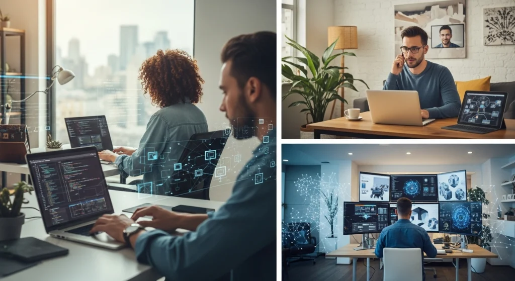 vagas TI home office, trabalho remoto em tecnologia, profissionais de TI, home office moderno