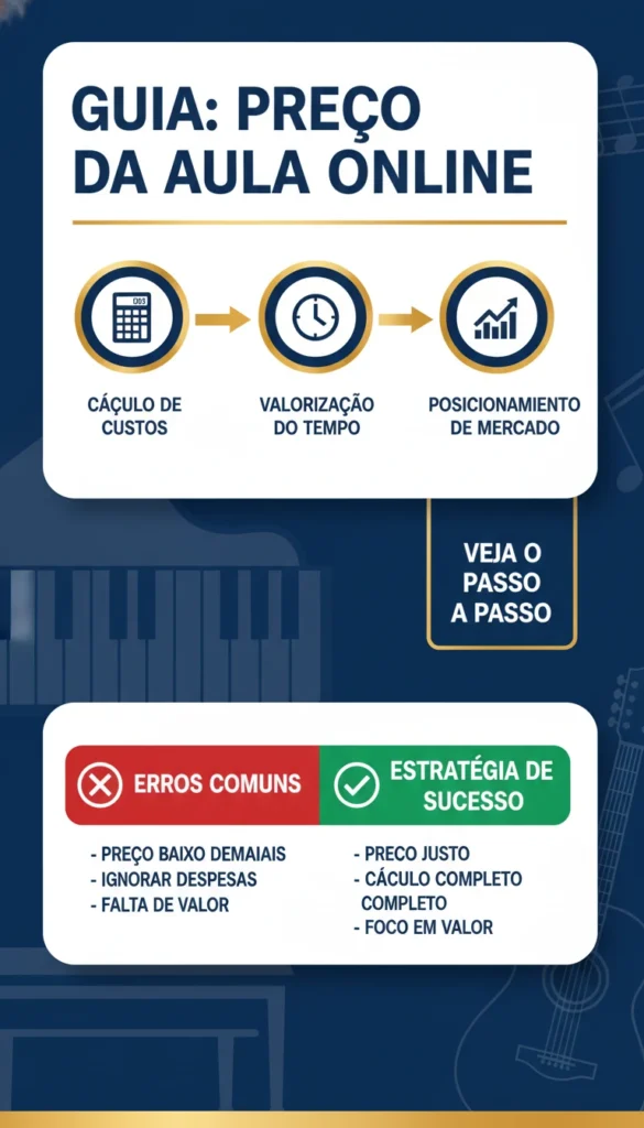 Quanto cobrar por aula de música online