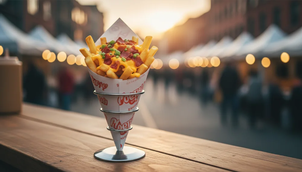 batata recheada no cone