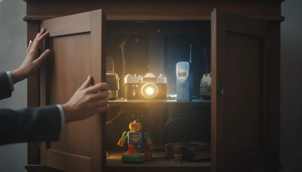 objetos valiosos no armário