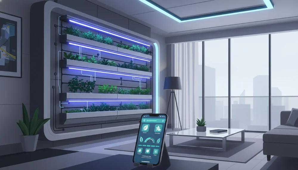 Microjardinagem tecnológica: como lucrar com hortas inteligentes para apartamentos