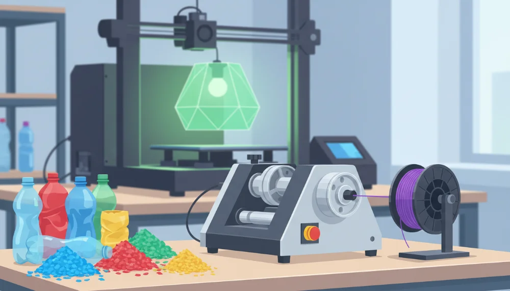 Micro-reciclagem lucrativa: Transforme Lixo Plástico em Filamento 3D