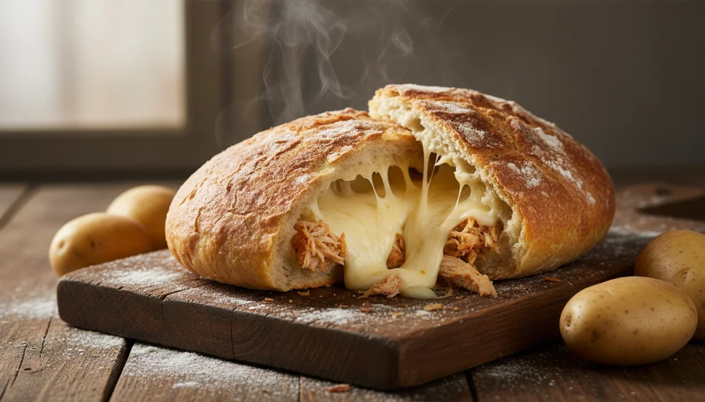 pão de batata recheado artesanal